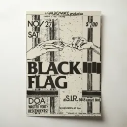 Black Flag and D.O.A. – S.I.R. Sunset Blvd Fine Art Concert Poster