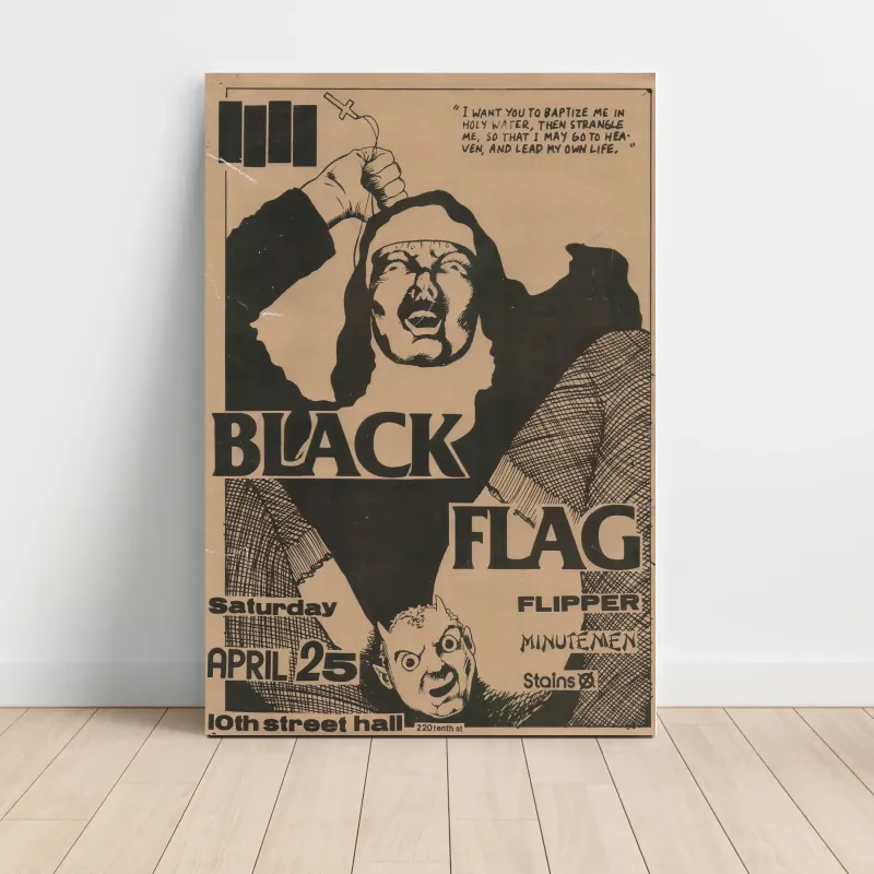 Black Flag and Flipper – 10th Street Hall Fine Art Concert Poster
