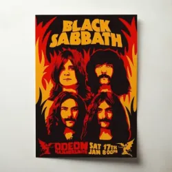 Black Sabbath – Odeon Hammersmith Fine Art Concert Poster