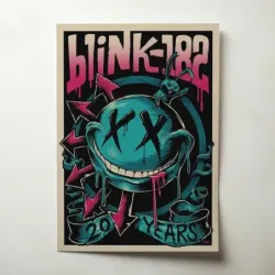 Blink-182 – 20 Years Smiley Fine Art Music Poster