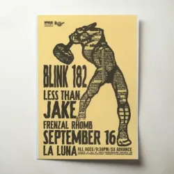 Blink-182 and Less Than Jake – La Luna Fine Art Concert Poster