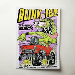 Blink-182 and The All-American Rejects – Festhalle Frankfurt 2012 Fine Art Concert Poster