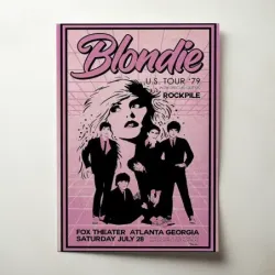 Blondie and Rockpile – US Tour '79 Fox Theater Atlanta Fine Art Concert Poster