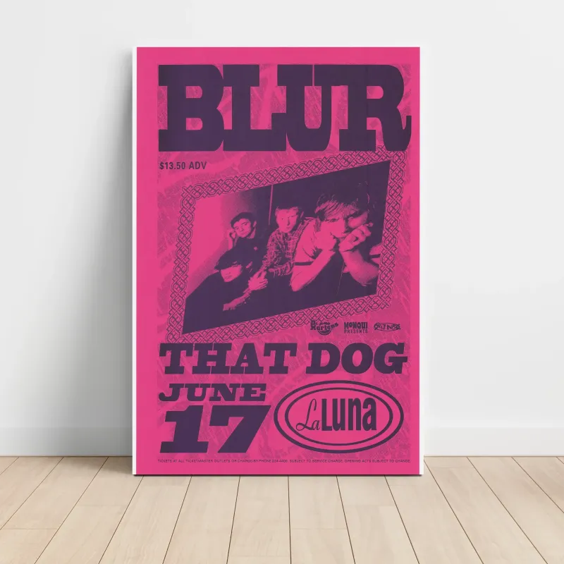 Blur and That Dog – La Luna Fine Art Concert Poster