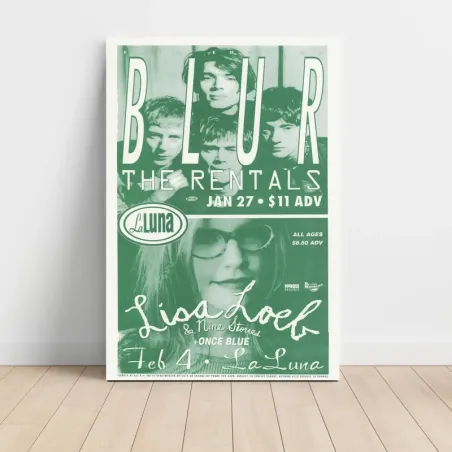 Blur and The Rentals – La Luna Fine Art Concert Poster