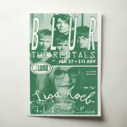Blur and The Rentals – La Luna Fine Art Concert Poster