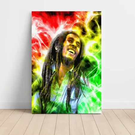 Bob Marley – Rasta Colours Portrait Fine Art Music Poster