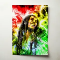 Bob Marley – Rasta Colours Portrait Fine Art Music Poster