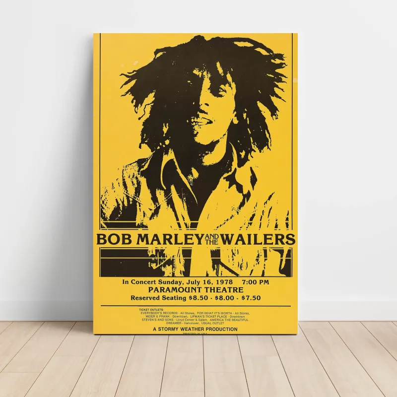 Bob Marley and The Wailers – Paramount Theatre 1978 Fine Art Concert Poster