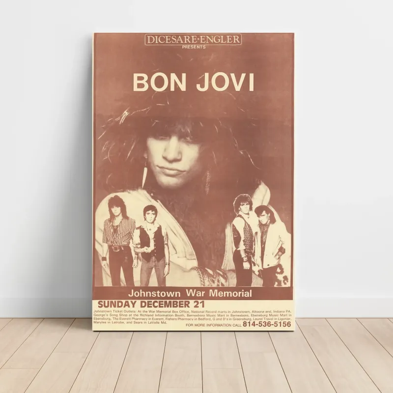 Bon Jovi – Johnstown War Memorial Fine Art Concert Poster