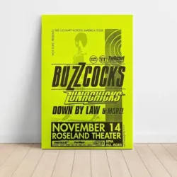 Buzzcocks and Lunachicks – Go-Kart Across America Tour Roseland Theater Fine Art Concert Poster