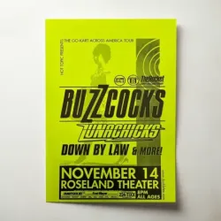 Buzzcocks and Lunachicks – Go-Kart Across America Tour Roseland Theater Fine Art Concert Poster