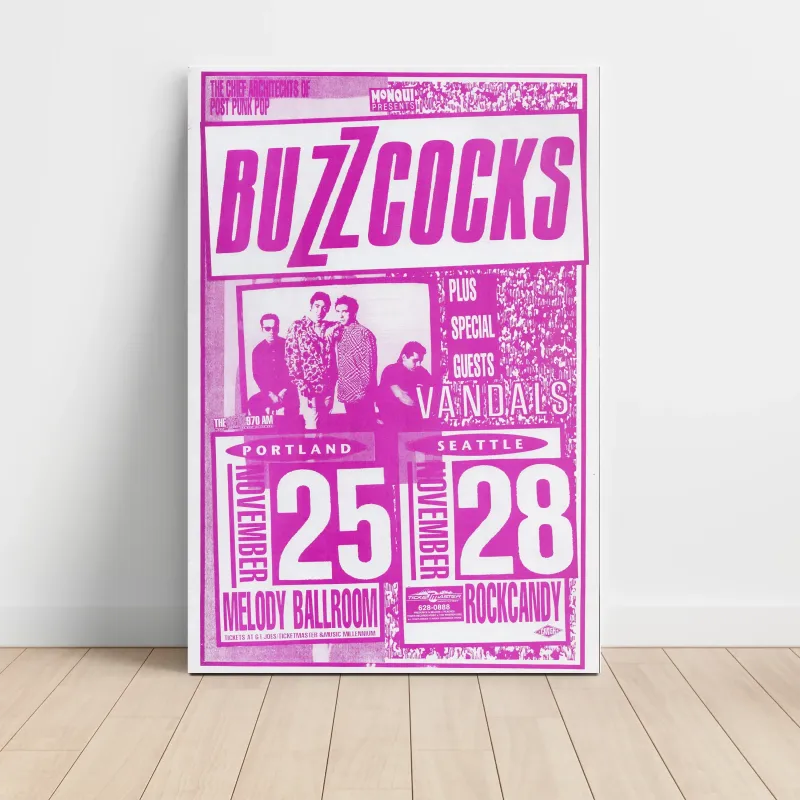 Buzzcocks and The Vandals – Melody Ballroom and RockCandy Fine Art Concert Poster