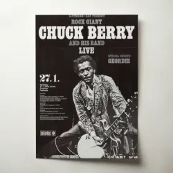 Chuck Berry and Geordie – Festhalle Frankfurt 1973 Fine Art Concert Poster