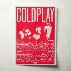 Coldplay – Showbox Seattle and Roseland Portland Fine Art Concert Poster