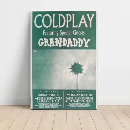 Coldplay and Grandaddy – Arlene Schnitzer Concert Hall and Benaroya Hall Fine Art Concert Poster