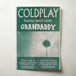 Coldplay and Grandaddy – Arlene Schnitzer Concert Hall and Benaroya Hall Fine Art Concert Poster