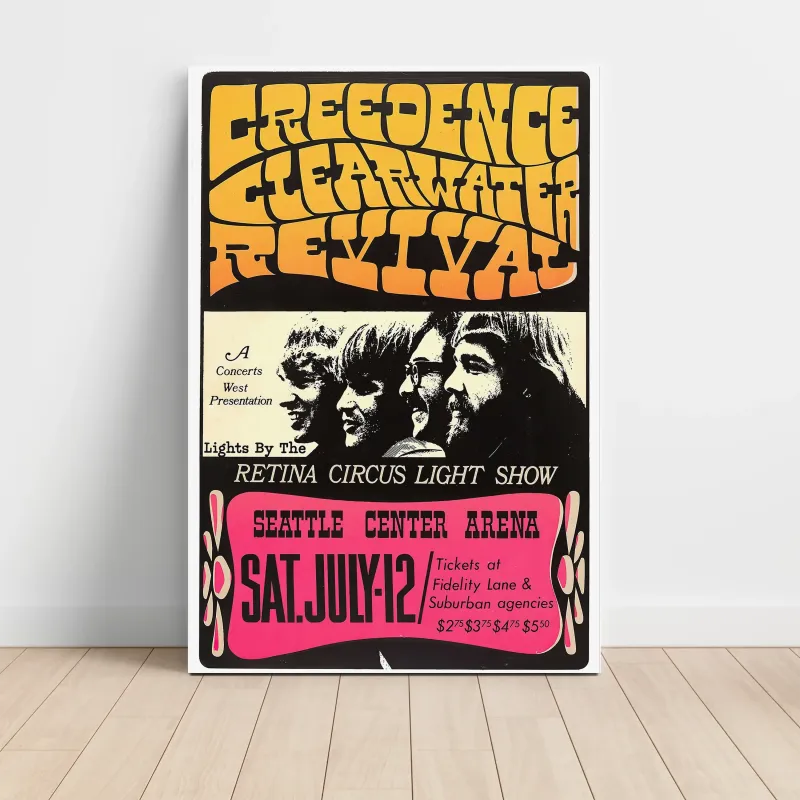 Creedence Clearwater Revival – Seattle Center Arena Fine Art Concert Poster