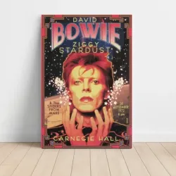 David Bowie and The Spiders From Mars – Carnegie Hall 1972 Fine Art Concert Poster