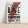 David Bowie – Ziggy Stardust Hammersmith Odeon 1973 Fine Art Concert Poster