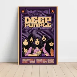 Deep Purple – Machine Head Tour 1972 Huntsville Fine Art Concert Poster