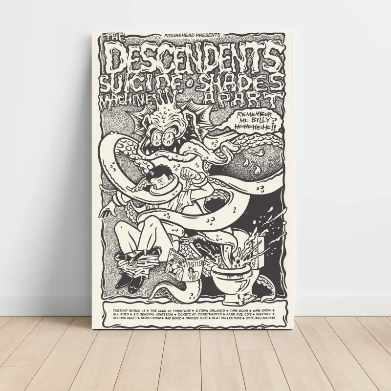 Descendents and Suicide Machines – The Club At Firestone Orlando Fine Art Concert Poster