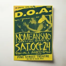 D.O.A. and NoMeansNo – Pine Street Theatre Fine Art Concert Poster