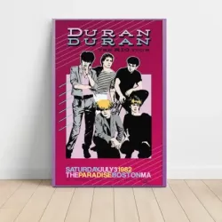 Duran Duran – The Rio Tour The Paradise Boston 1982 Fine Art Concert Poster