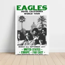 Eagles – Hotel California World Tour 1977 Fine Art Concert Poster