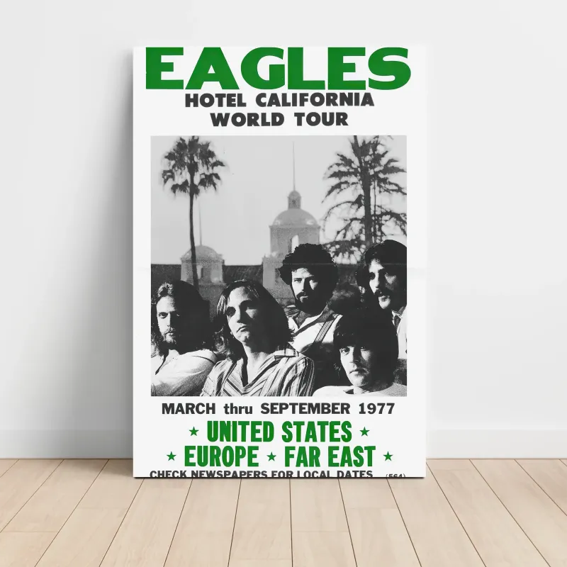 Eagles – Hotel California World Tour 1977 Fine Art Concert Poster