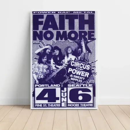 Faith No More and Circus Of Power – Pine St. Theatre and Moore Theatre Fine Art Concert Poster