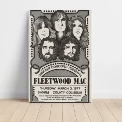 Fleetwood Mac – County Coliseum 1977 Fine Art Concert Poster