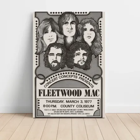 Fleetwood Mac – County Coliseum 1977 Fine Art Concert Poster