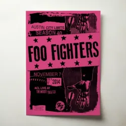 Foo Fighters – Austin City Limits Season 40 2014 Fine Art Concert Poster