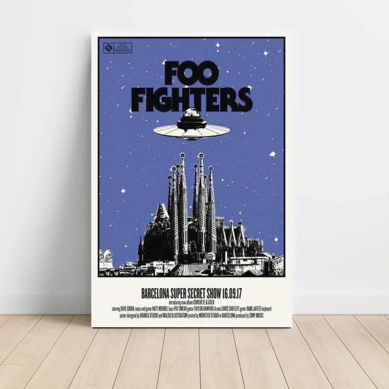 Foo Fighters – Barcelona Super Secret Show 2017 Fine Art Concert Poster