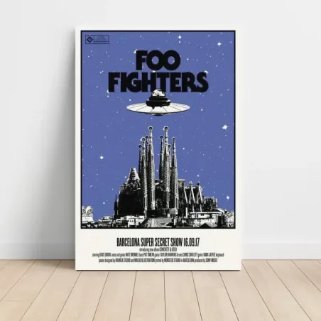 Foo Fighters – Barcelona Super Secret Show 2017 Fine Art Concert Poster
