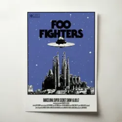 Foo Fighters – Barcelona Super Secret Show 2017 Fine Art Concert Poster