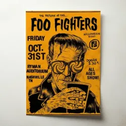 Foo Fighters – Ryman Auditorium Nashville Halloween Fine Art Concert Poster