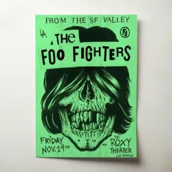 Foo Fighters – The Roxy Theater Los Angeles Fine Art Concert Poster