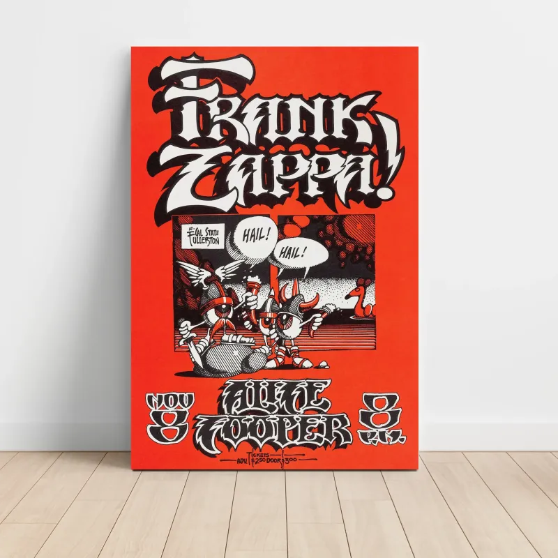 Frank Zappa and Alice Cooper – Cal State Fullerton Fine Art Concert Poster