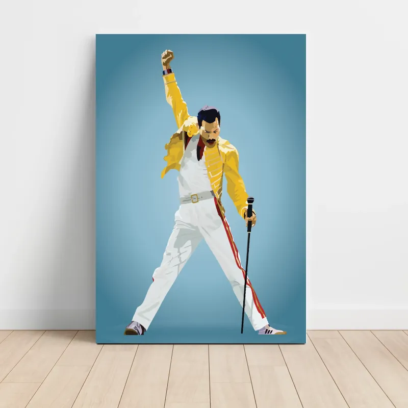 Freddie Mercury – Yellow Jacket Illustration Fine Art Music Poster