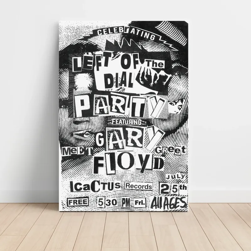 Gary Floyd – Left Of The Dial Party Cactus Records Fine Art Concert Poster