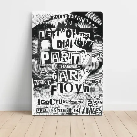 Gary Floyd – Left Of The Dial Party Cactus Records Fine Art Concert Poster