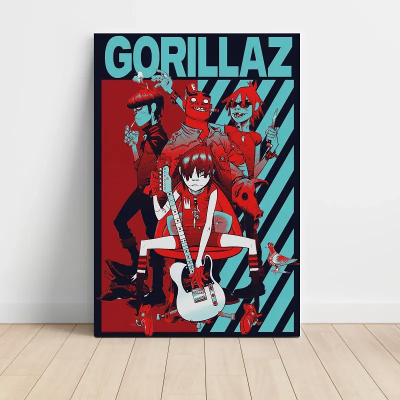 Gorillaz – Band Illustration Fine Art Music Poster