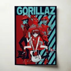 Gorillaz – Band Illustration Fine Art Music Poster
