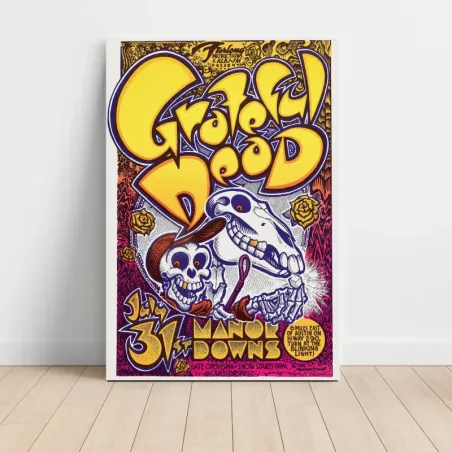 Grateful Dead – Manor Downs Austin 1982 Fine Art Concert Poster