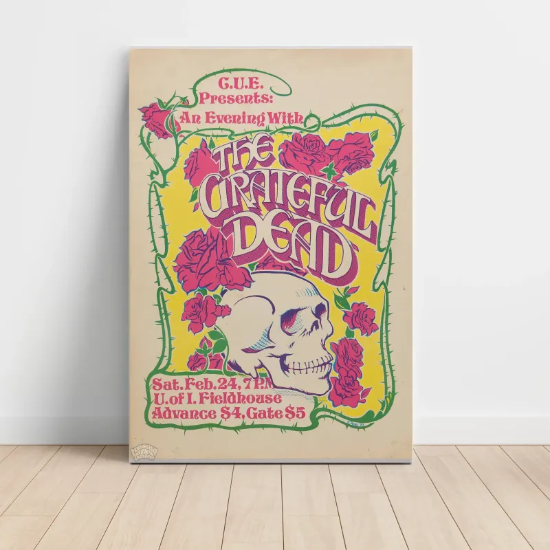 Grateful Dead – University Of Illinois Fieldhouse Fine Art Concert Poster