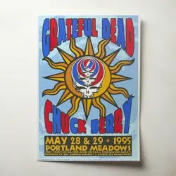 Grateful Dead and Chuck Berry – Portland Meadows 1995 Fine Art Concert Poster