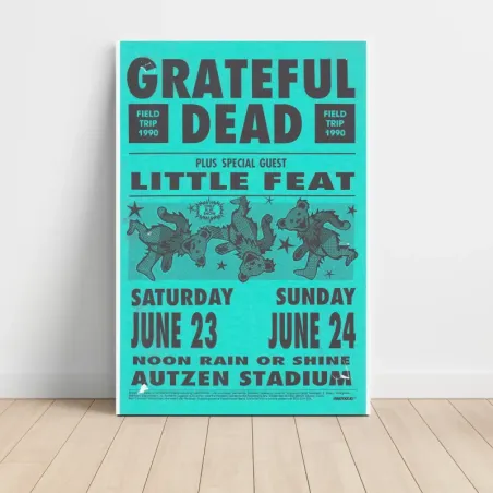 Grateful Dead and Little Feat – Field Trip 1990 Autzen Stadium Fine Art Concert Poster