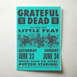 Grateful Dead and Little Feat – Field Trip 1990 Autzen Stadium Fine Art Concert Poster
